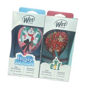 Wet Brush Mini Detangler Set - Frosty and Elf Designs